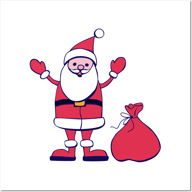 Santa Claus Christmas design Wall Art by katerinamk